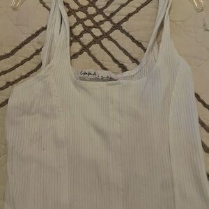 Emma & Sam White Ribbed Camisole